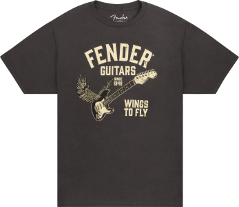 Fender Wings To Fly T-Shirt Vintage Black Large