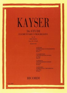 Ricordi Kayser 36 Studi per Violino Op. 20 Fasc. III