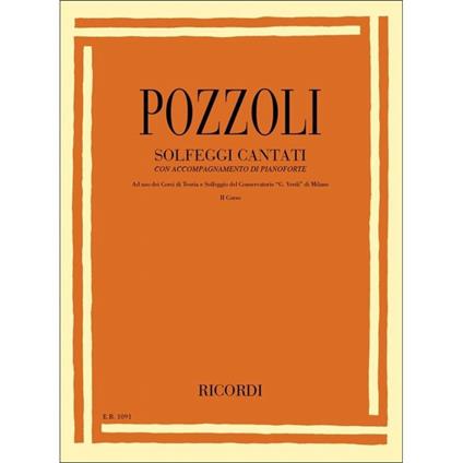 Ricordi Pozzoli Solfeggi Cantati con Accompagnamento di Pianoforte II Corso