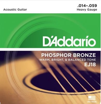 D'Addario Ej18 Phosphor Bronze Heavy Muta 014-59