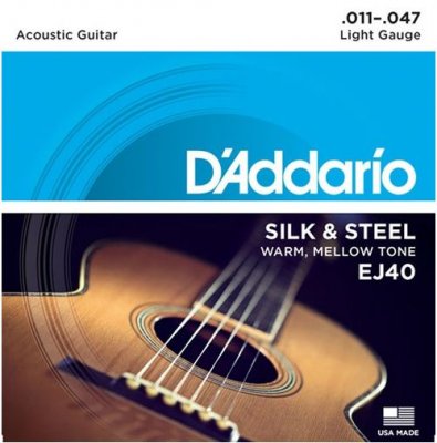 D'Addario Ej40 Folk Silk & Steel Guitar 11-47
