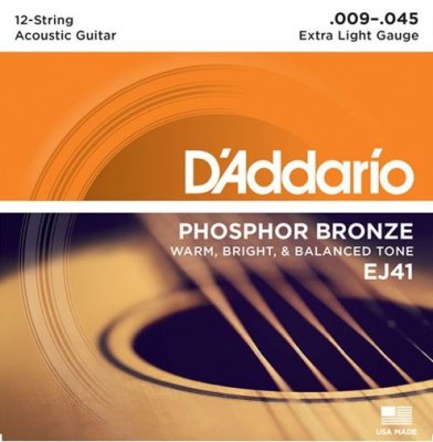 D'Addario Ej41 Extra Light 12 Corde 09-045