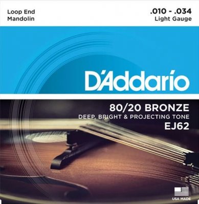 D'Addario Ej62 Muta Mandolino Bronze 10-34