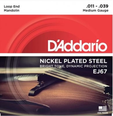 D'Addario Muta Ej67 Mandolino Nickel Medium 11-39