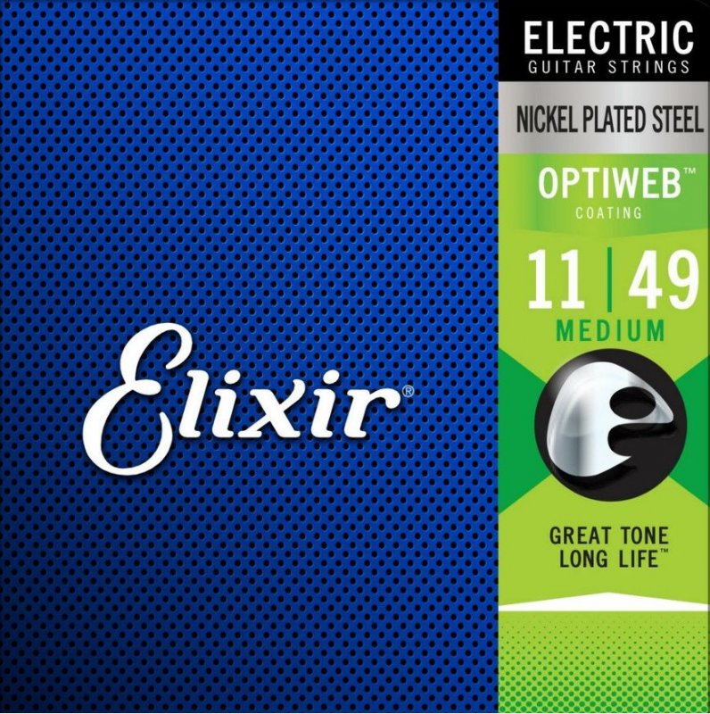 Elixir Nickel Plated Steel With Optiweb Coating Medium 011-49