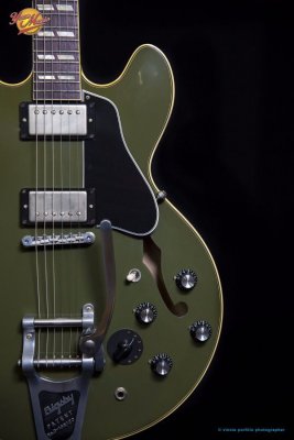 GIBSON 1964 ES-345 BIGSBY MONO VARITONE OLIVE DRAB GREEN