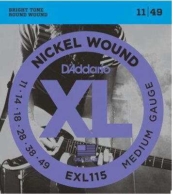 D'Addario Exl115 Nickel Wound Muta 011-049