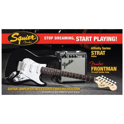 Squier Affinity Strato Black Pack Fender Frontman 10G Amp
