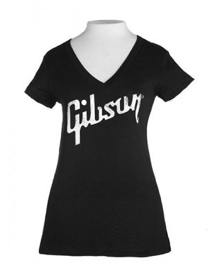 Gibson V Neck T-Shirt Size Large