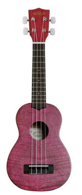 KALA EXOTIC MAHOGANY SOPRANO MAGENTA SATIN