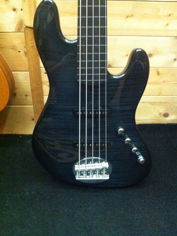 Lakland Basso Sky 55Aj Transparent Black Fretless