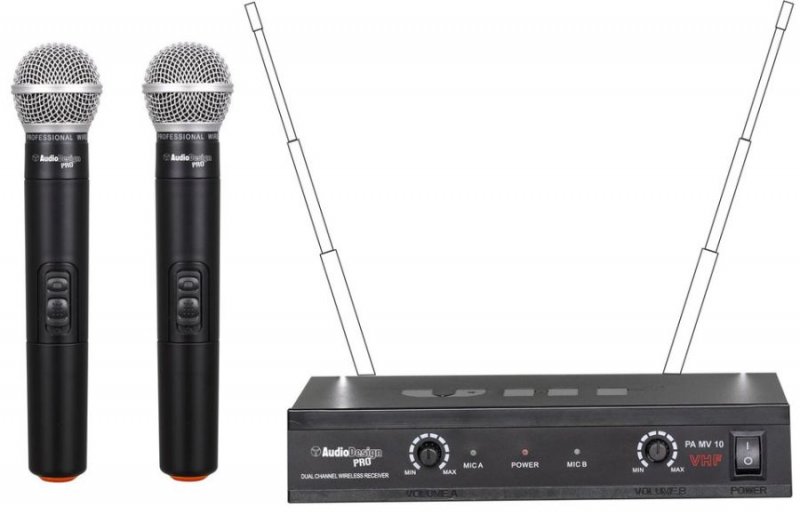 Audiodesign Pa Mv10 Set Microfoni Wireless