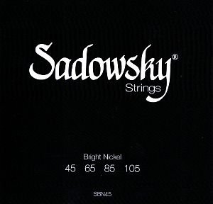 Sadowsky Black L. Bright Nickel Round 4C 45-105