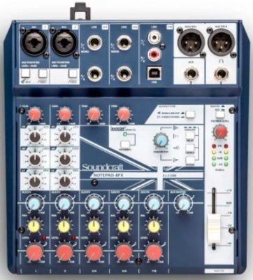 SOUNDCRAFT NOTEPAD 8 FX MIXER ANALOGICO USB