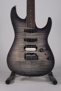 Ibanez TQM2 Tom Quayle Signature Charcoal Black Burst Flat
