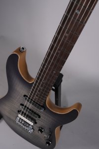 Ibanez TQM2 Tom Quayle Signature Charcoal Black Burst Flat