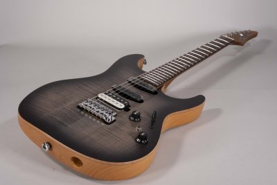 Ibanez TQM2 Tom Quayle Signature Charcoal Black Burst Flat