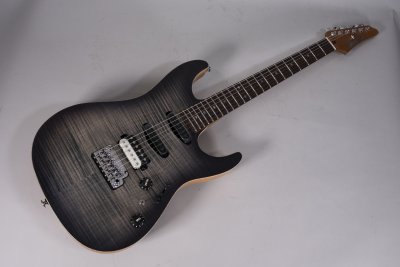 Ibanez TQM2 Tom Quayle Signature Charcoal Black Burst Flat