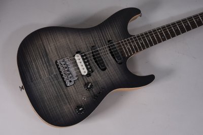 Ibanez TQM2 Tom Quayle Signature Charcoal Black Burst Flat