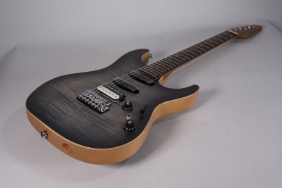 Ibanez TQM2 Tom Quayle Signature Charcoal Black Burst Flat
