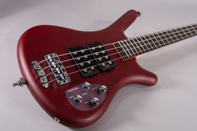 Warwick Corvette $$ 4 Burgundy Red Transparent Satin