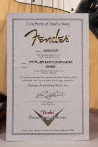FENDER CUSTOM SHOP JAZZ 70 LTD USATO