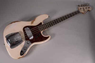 Fender Custom Shop 1961 Jazz Bass Heavy Relic 3A RW Super Faded Aged Shell Pink