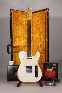 Fender Custom Shop '63 Telecaster Relic RW Aged Olympic White