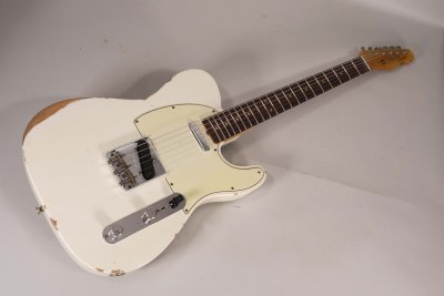 Fender Custom Shop '63 Telecaster Relic RW Aged Olympic White