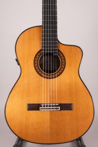 Jose Torres Jtc-100CE Chitarra Classica Cutaway Elettrificata Finitura Lucida