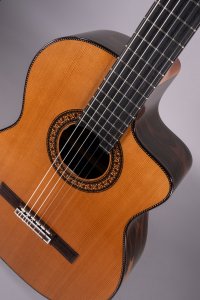 Jose Torres Jtc-100CE Chitarra Classica Cutaway Elettrificata Finitura Lucida