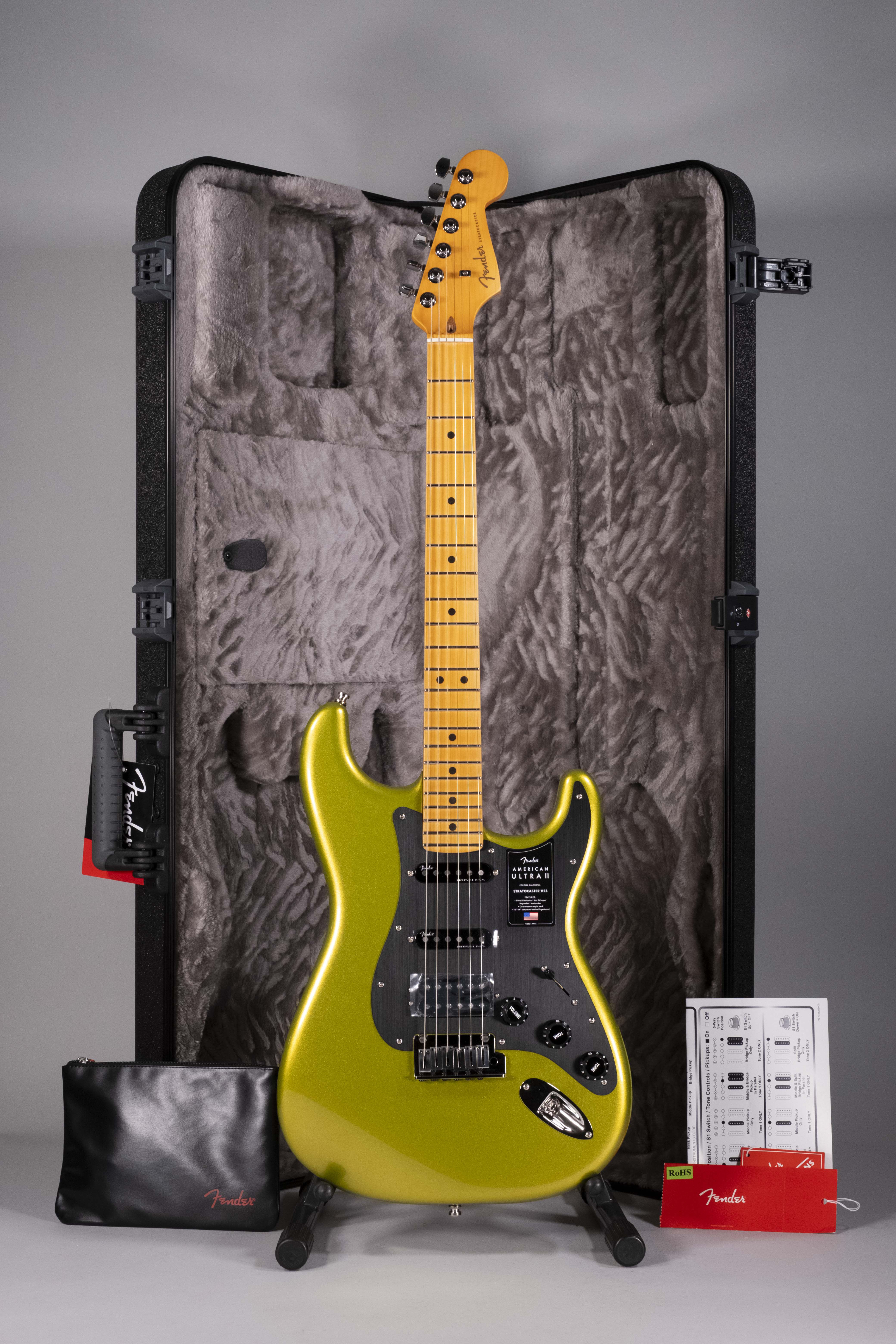 Fender Stratcaster HSS American Ultra II Maple Solar Flare