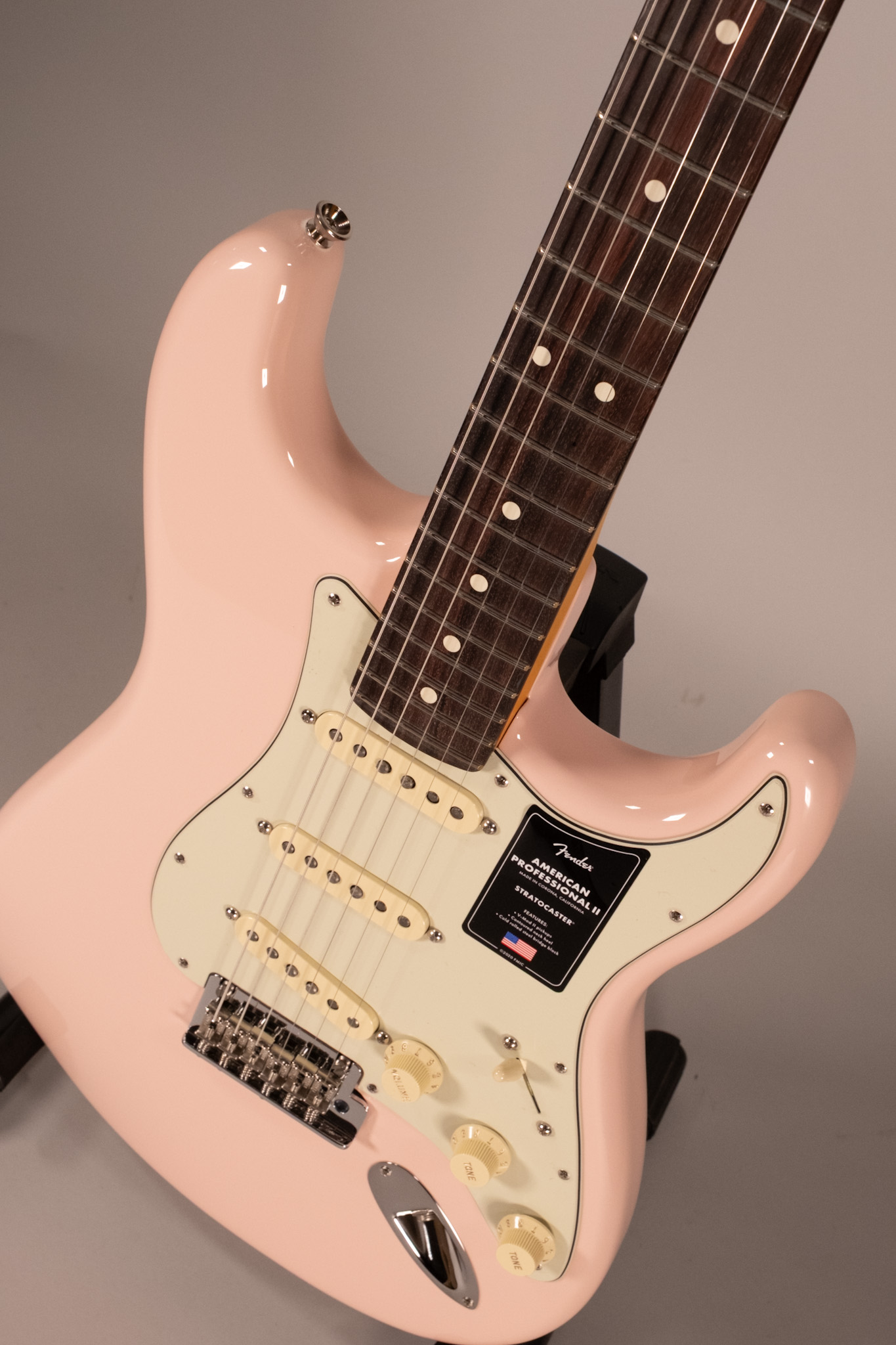 Fender American Professional II Stratocaster RW Matching Headstock Shell Pink