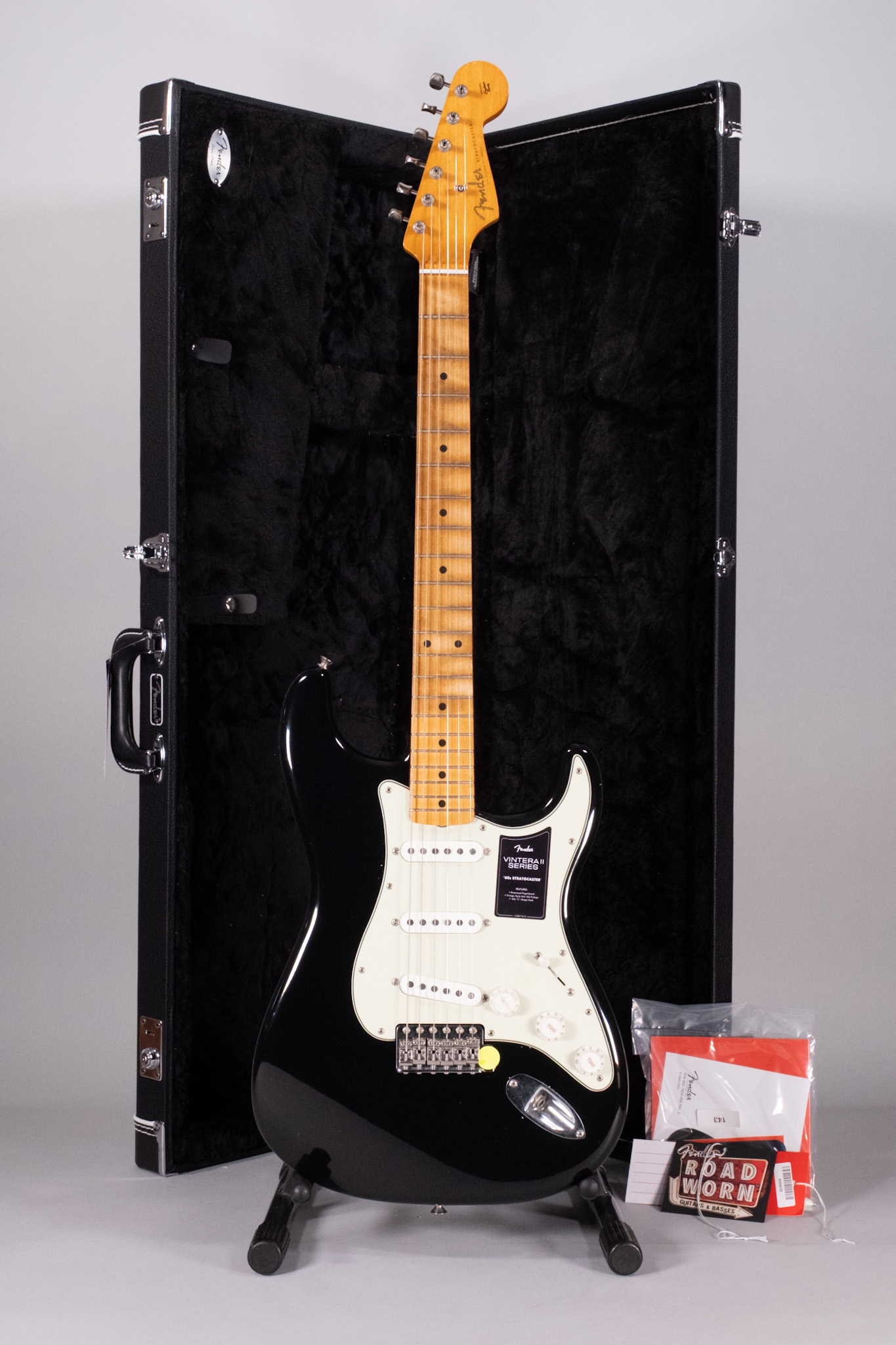 Fender Stratocaster '60s Vintera II Road Worn in Edizione Limitata MN Black