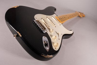 Fender Custom Shop 56 Stratocaster Relic Black Masterbuilt David Brown