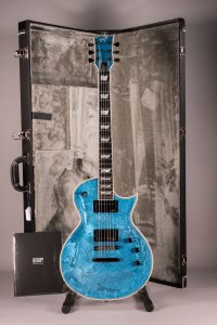 Esp ECLIPSE Custom Blue Liquid Metal Burst w/bag