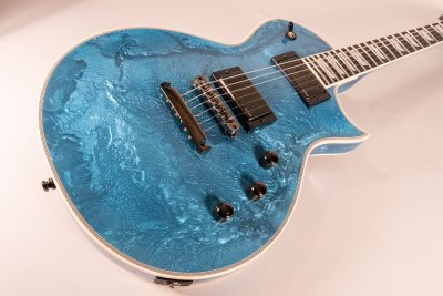 Esp ECLIPSE Custom Blue Liquid Metal Burst w/bag