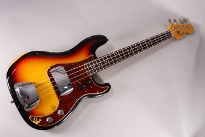 Fender Custom Shop 1964 Precision Bass Relic Bleached 3Color Sunburst