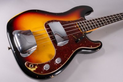 Fender Custom Shop 1964 Precision Bass Relic Bleached 3Color Sunburst