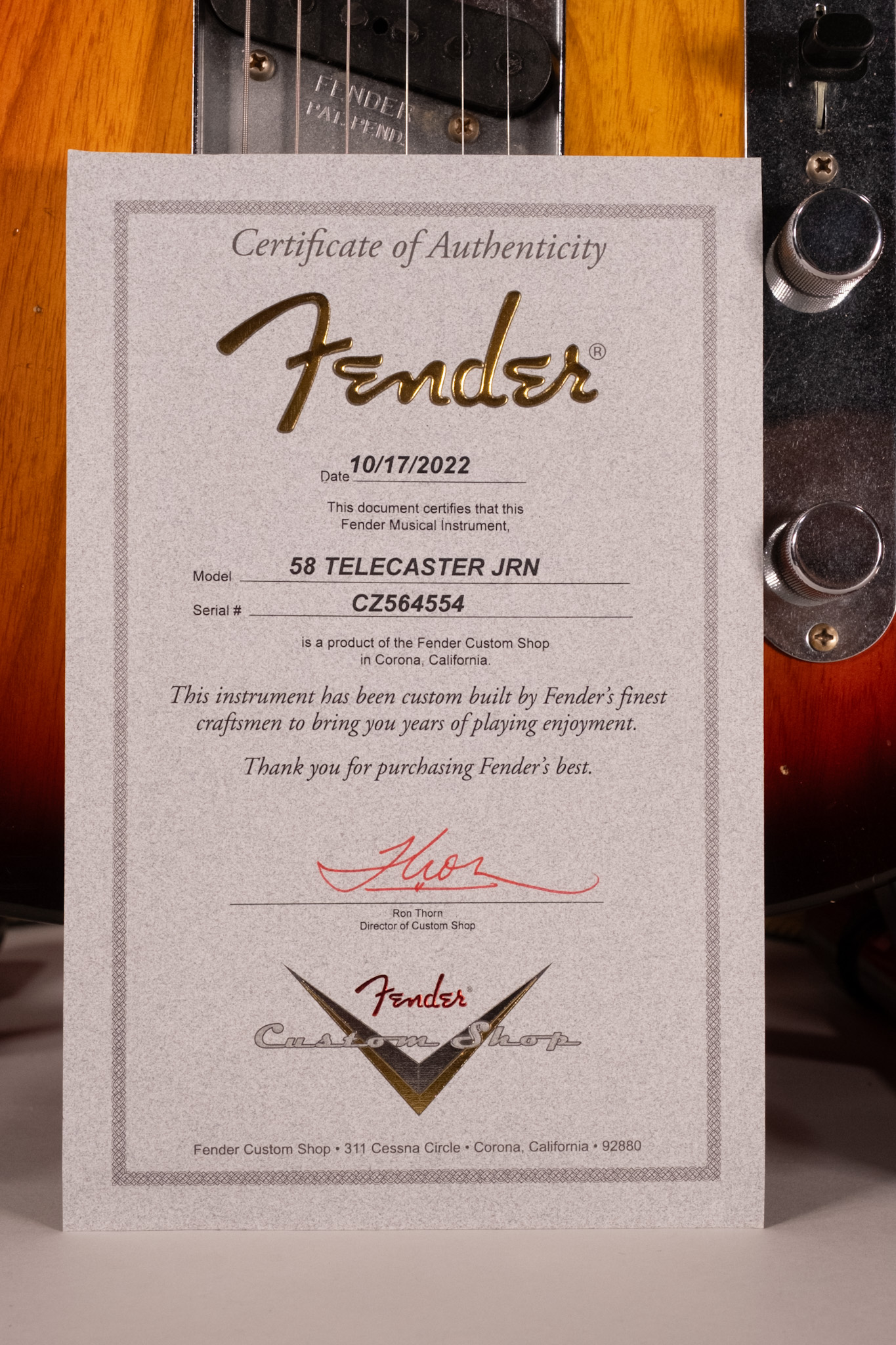 Fender 58 telecaster journeyman Usata
