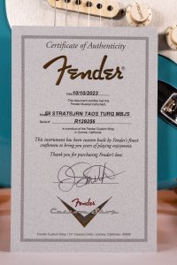 Fender Custom Shop 59 Stratocaster Relic Masterbuilt Jason Smith Taos Turquoise