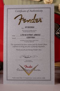 Fender Custom Shop Ltd '63 Stratocaster Journeyman Relic Aged Fiesta Red