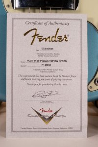 Fender Custom Shop 60 Precision Bass Ocean Turquoise