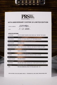Prs Custom 24 40th Anniversary Limited Edition Tiger Eye