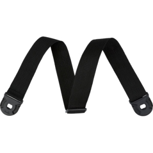 Fender Tracolla Quick Grip Locking End Strap Black with White Running Logo 2'