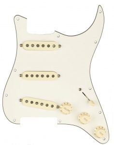 Fender Pre-Wired Stratocaster Pickguard 57-62 Sss Parchment 11 Hole