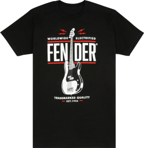 Fender T-Shirt Precision Bass Black X-Large