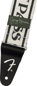 Fender George Harrison All Things Must Pass Logo Guitar Strap in White/Black