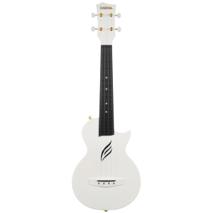 Cascha Ukulele Concerto in Carbonio Pack White con Borsa Tracolla e Plettri