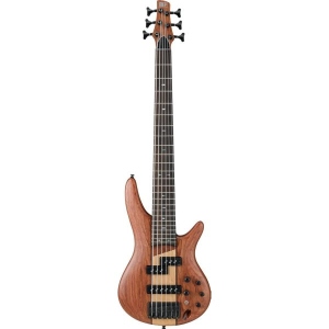 Ibanez Sr756Ntf 6 string Electric Bass Natural Flat